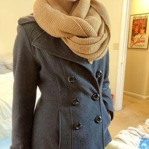 Dark gray pea coat